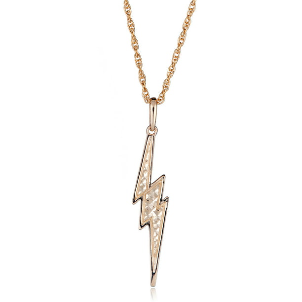 designer handmade lightning pendant jewelry 925 silver lightning charms pendant Pave diamond lightning charms